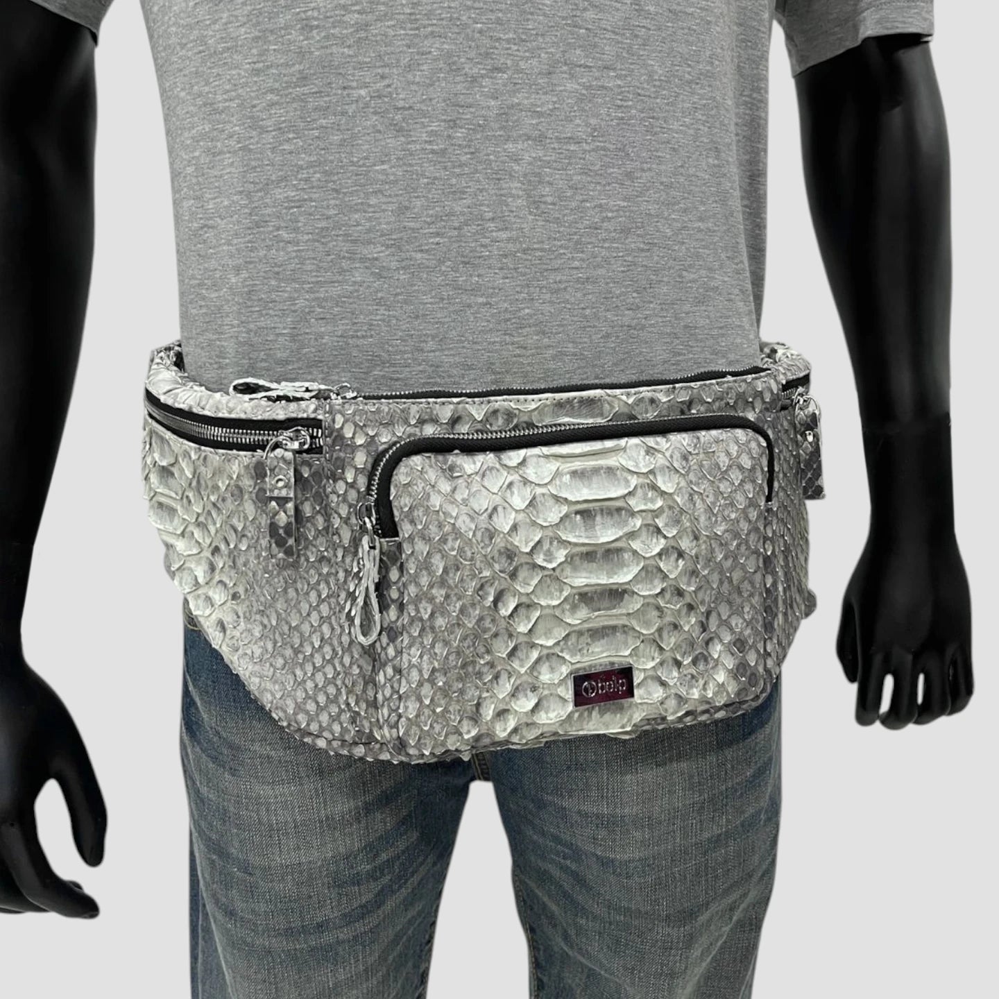 Dragon python leather belt bag