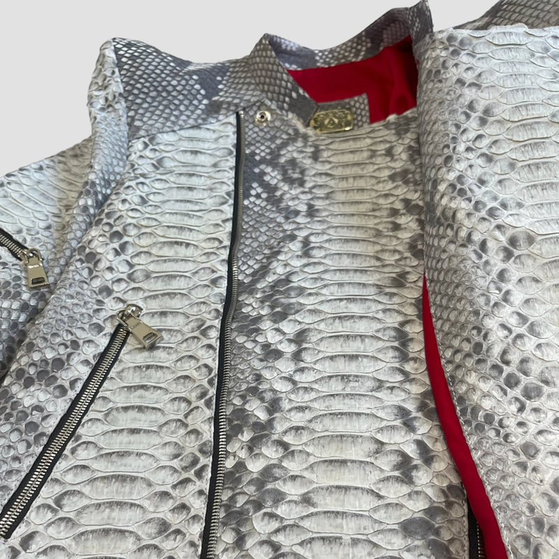 Dragon python leather jacket
