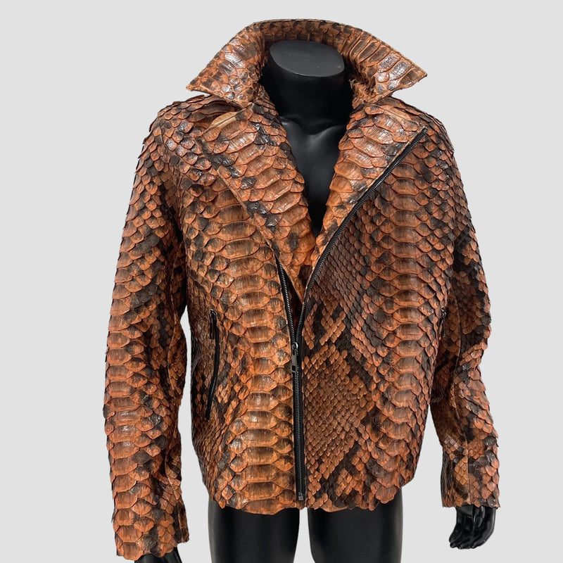 King python leather jacket