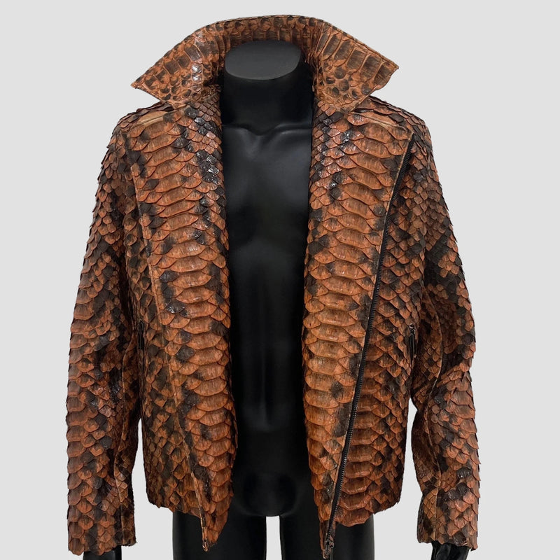 King python leather jacket