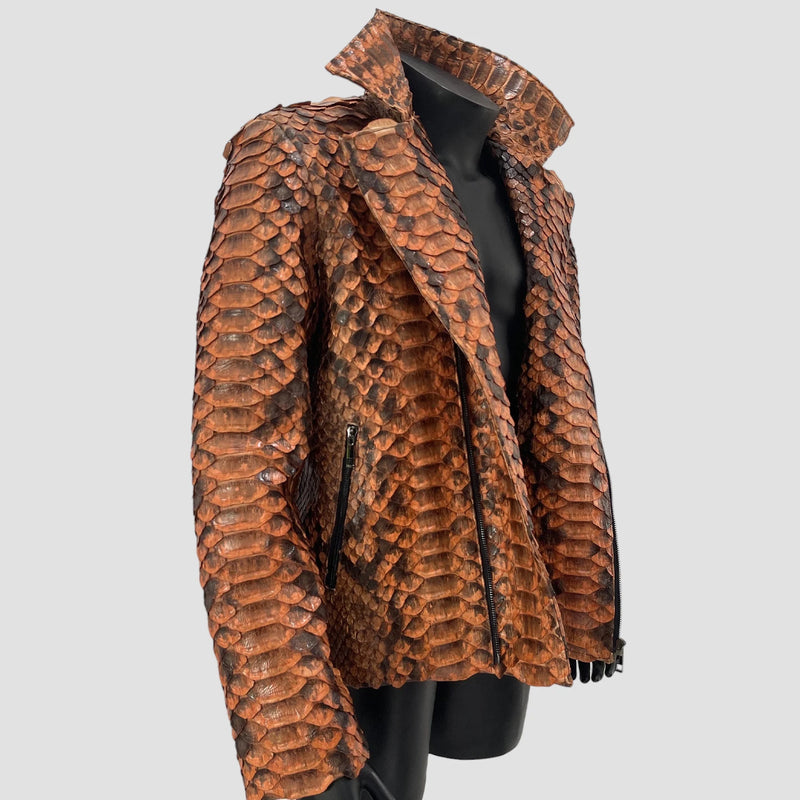 King python leather jacket