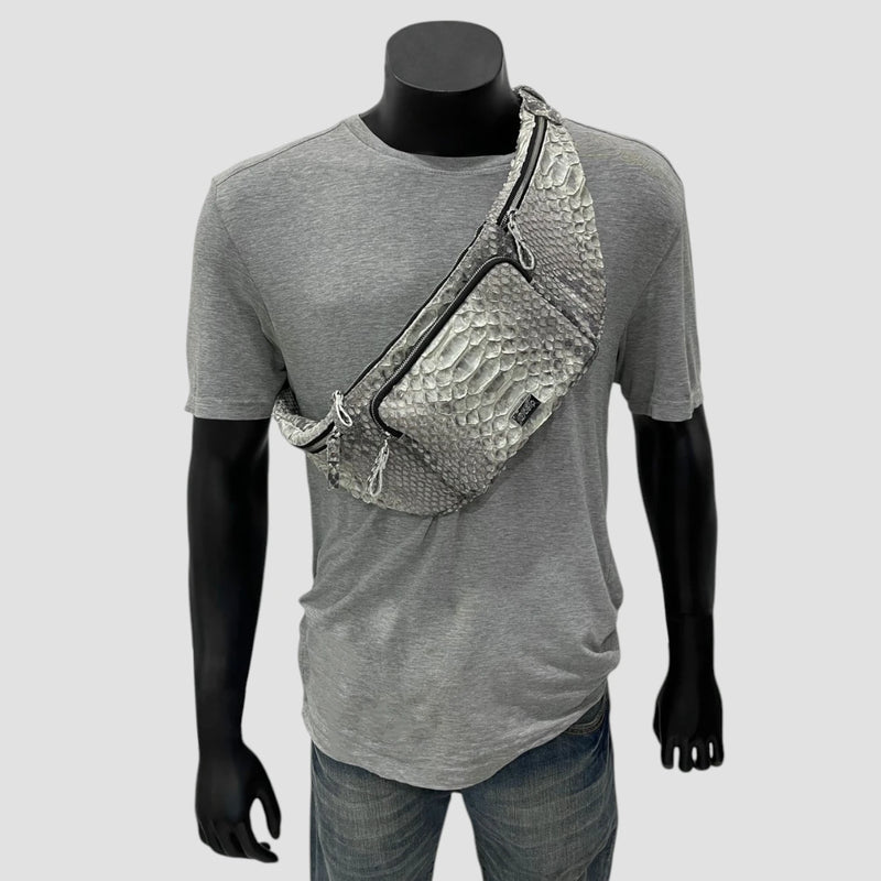 Dragon python leather belt bag