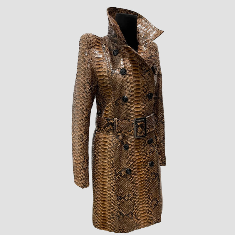 Dragon python leather coat