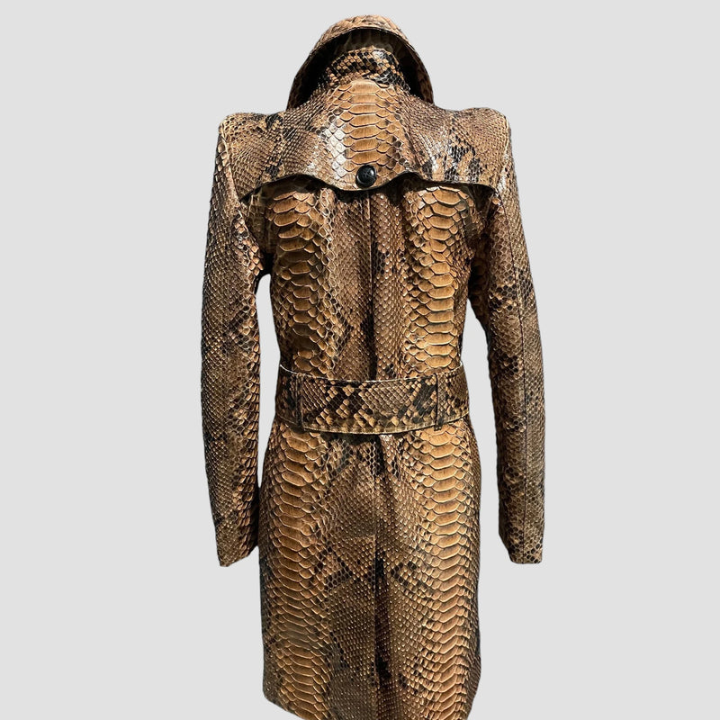 Dragon python leather coat