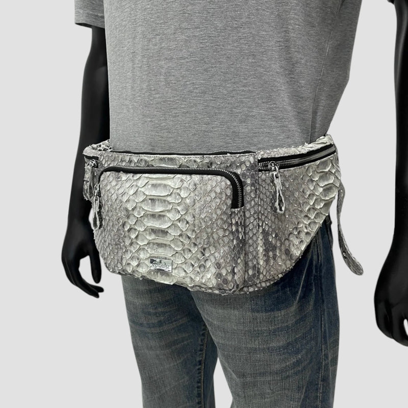 Dragon python leather belt bag