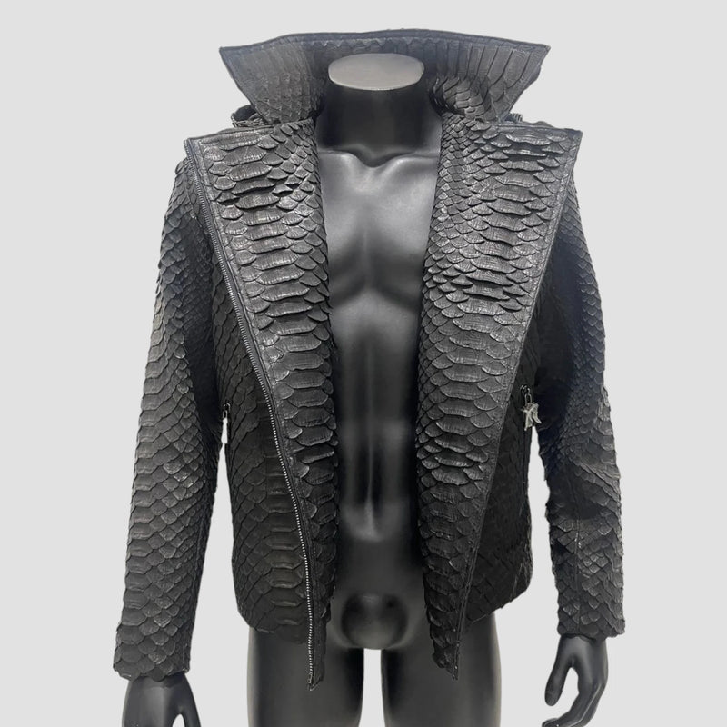 King python leather jacket