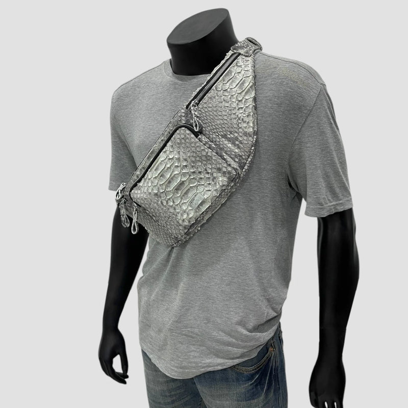 Dragon python leather belt bag