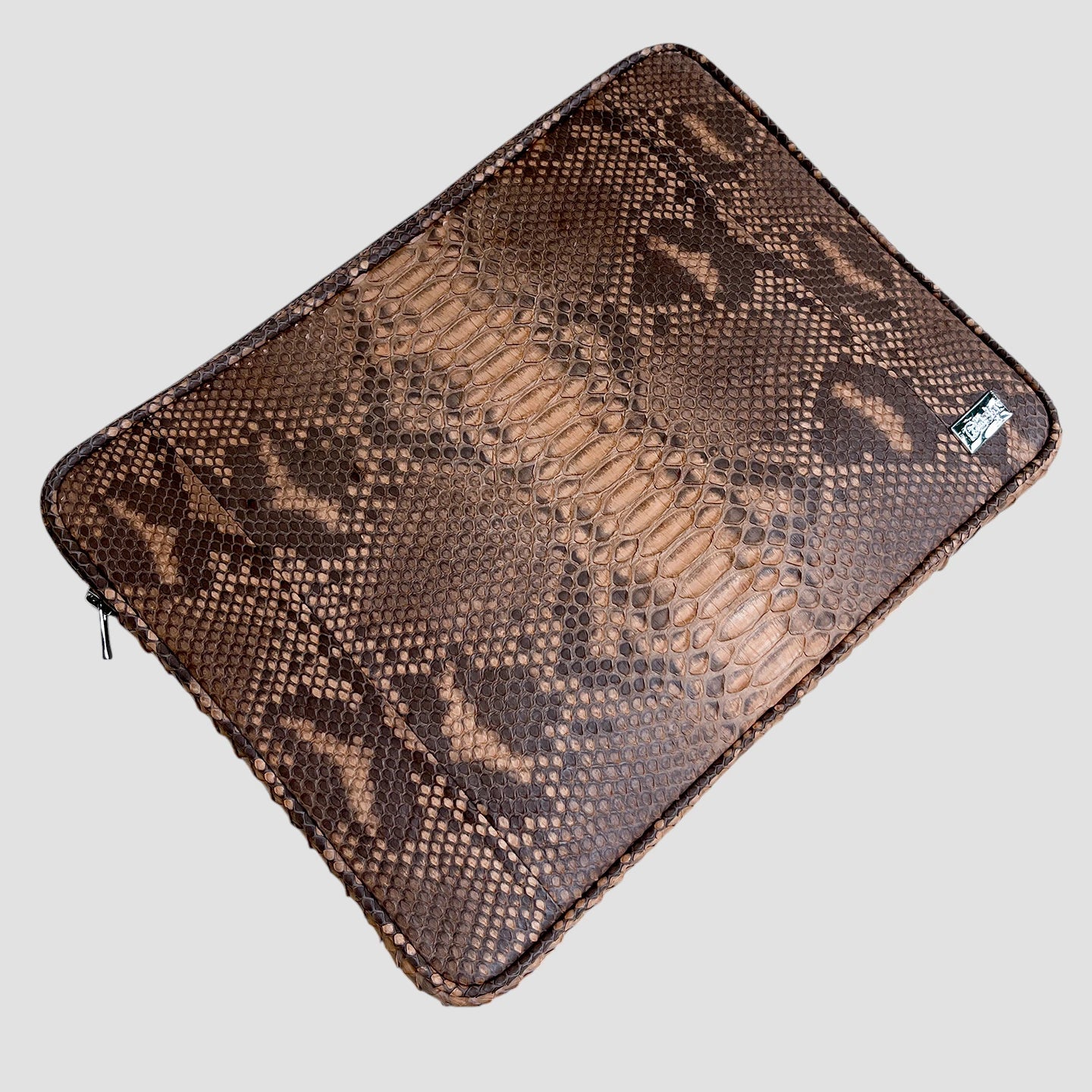 Python leather briefcase