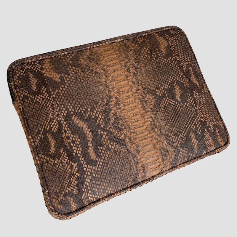 Python leather briefcase