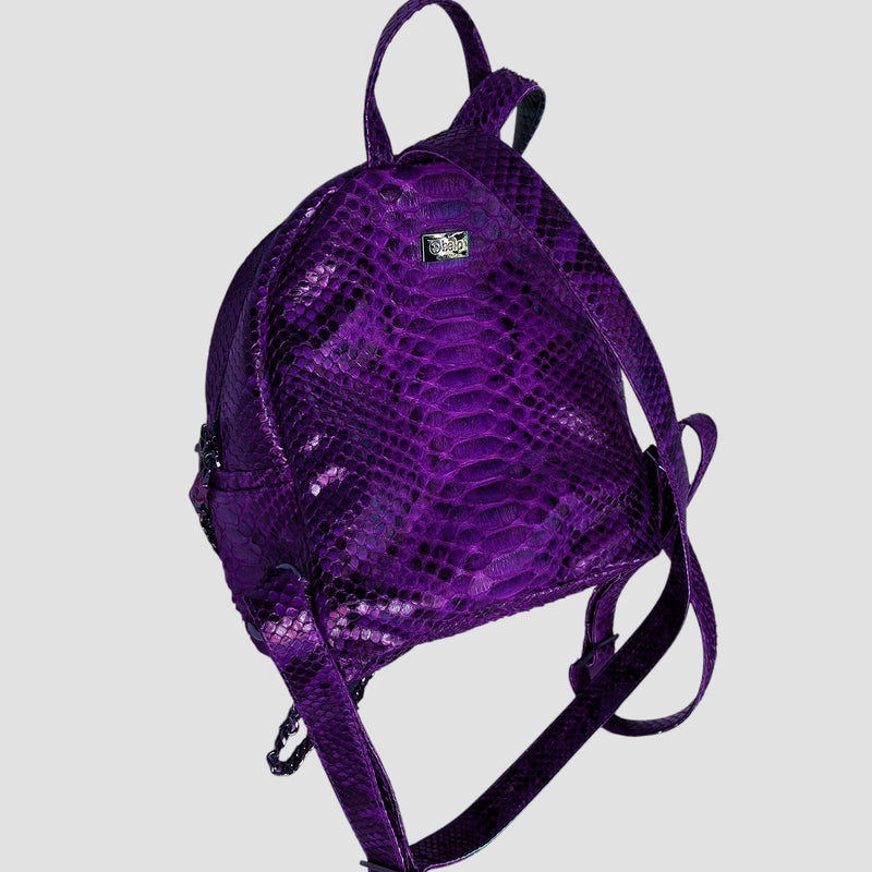 Python leather backpack
