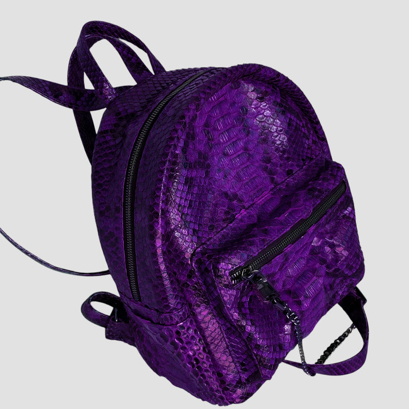 Python leather backpack