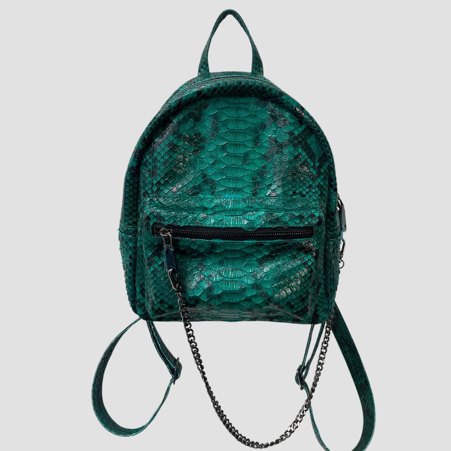 Python leather backpack