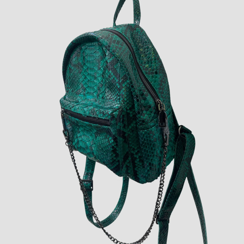 Python leather backpack