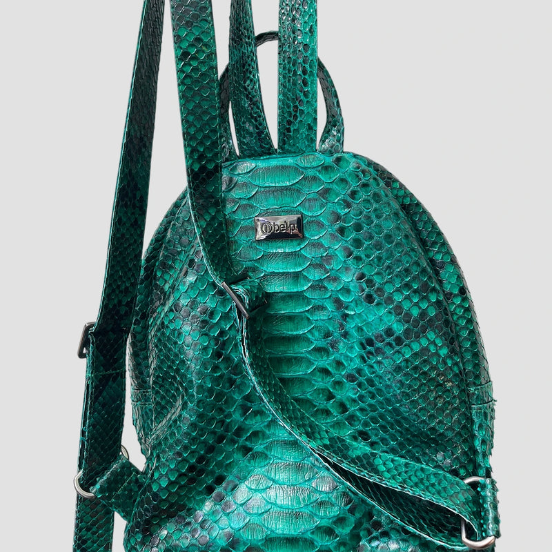 Python leather backpack