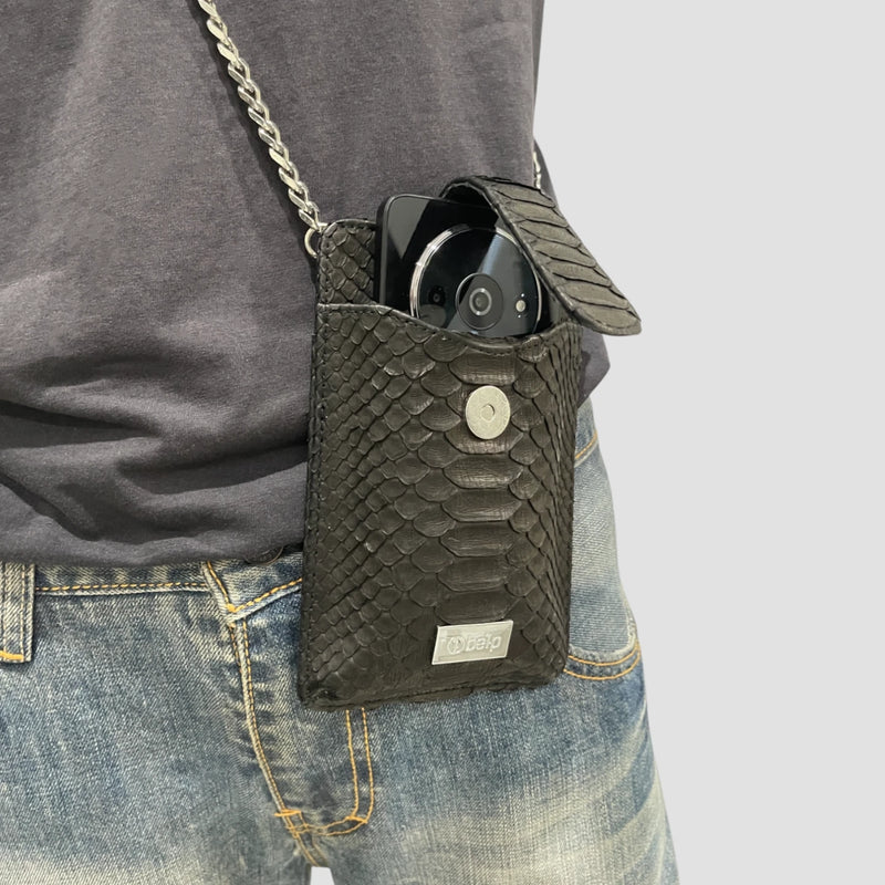 Python leather cellphone case