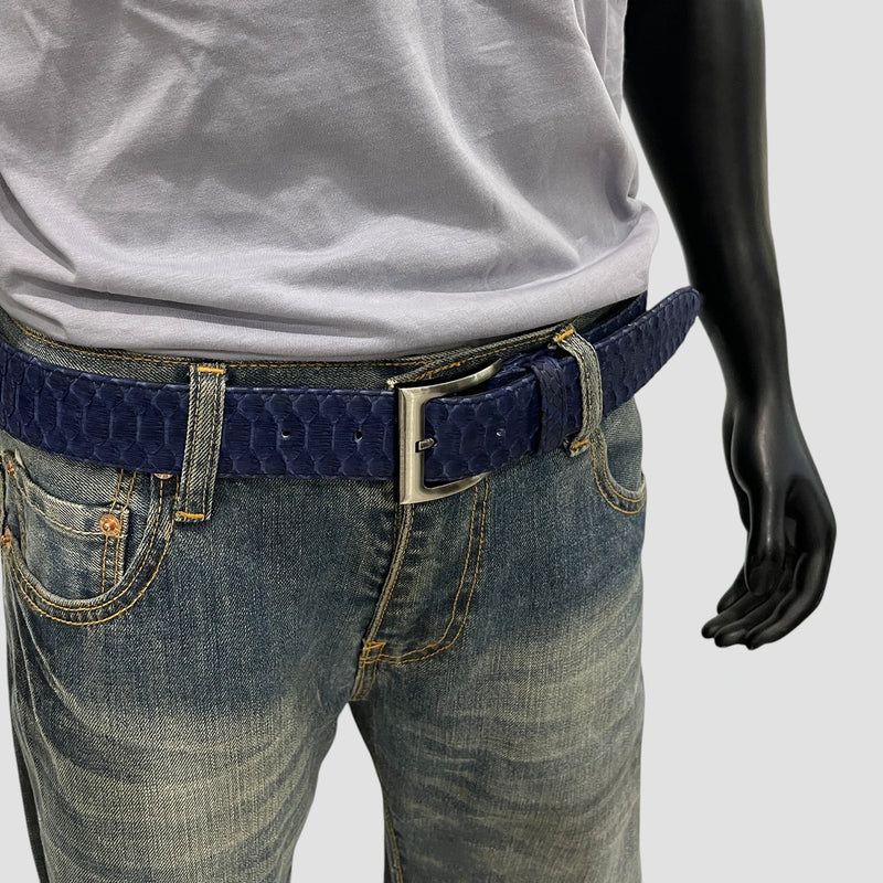 Python leather belt