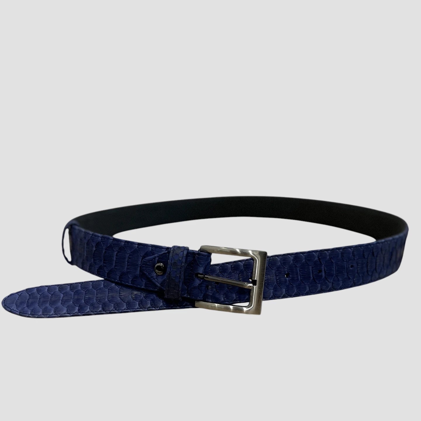Python leather belt