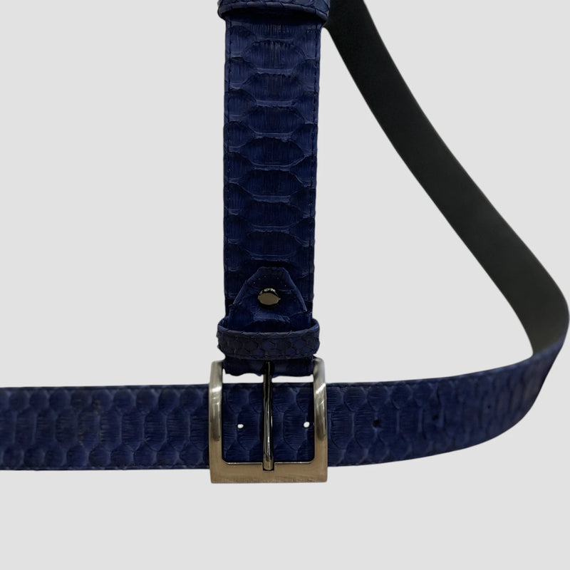 Python leather belt
