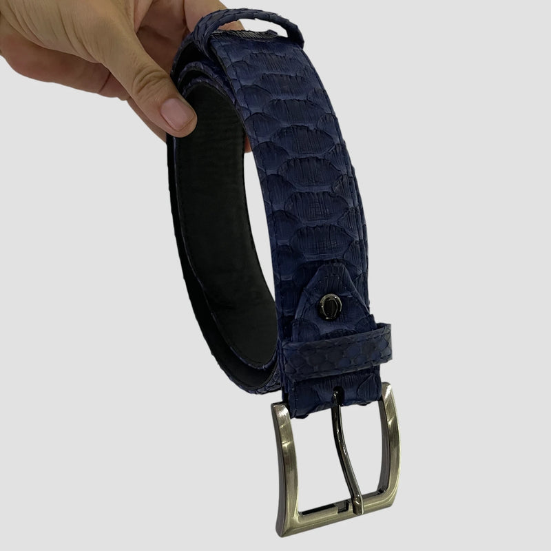 Python leather belt