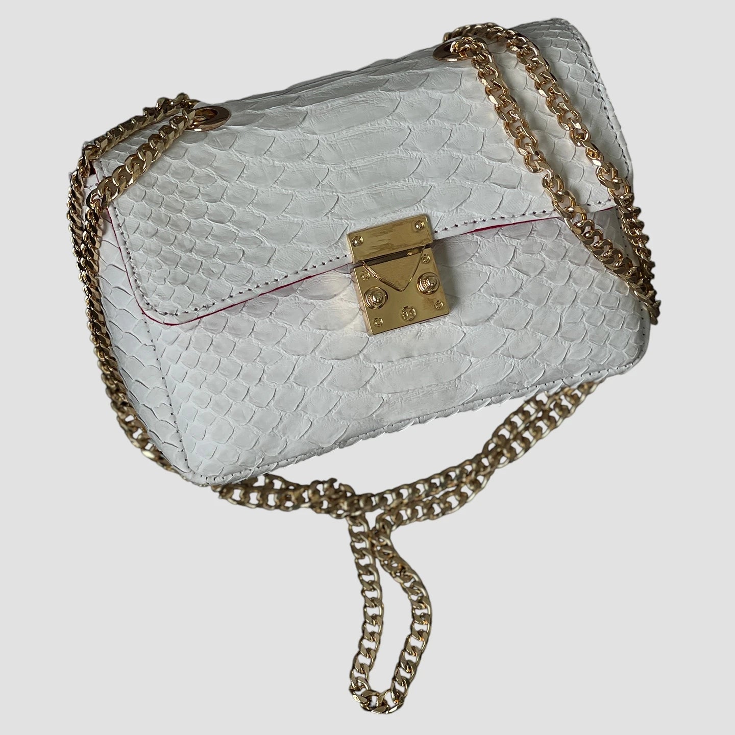 Python leather bag