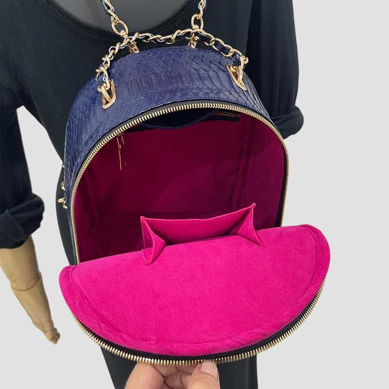 Python leather backpack