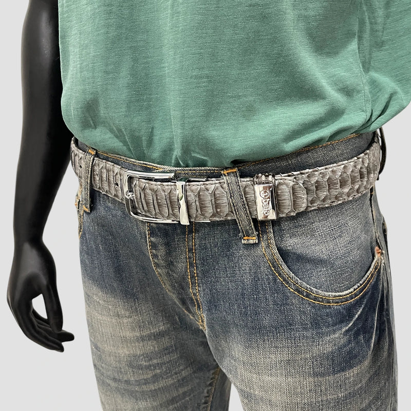 Python leather belt