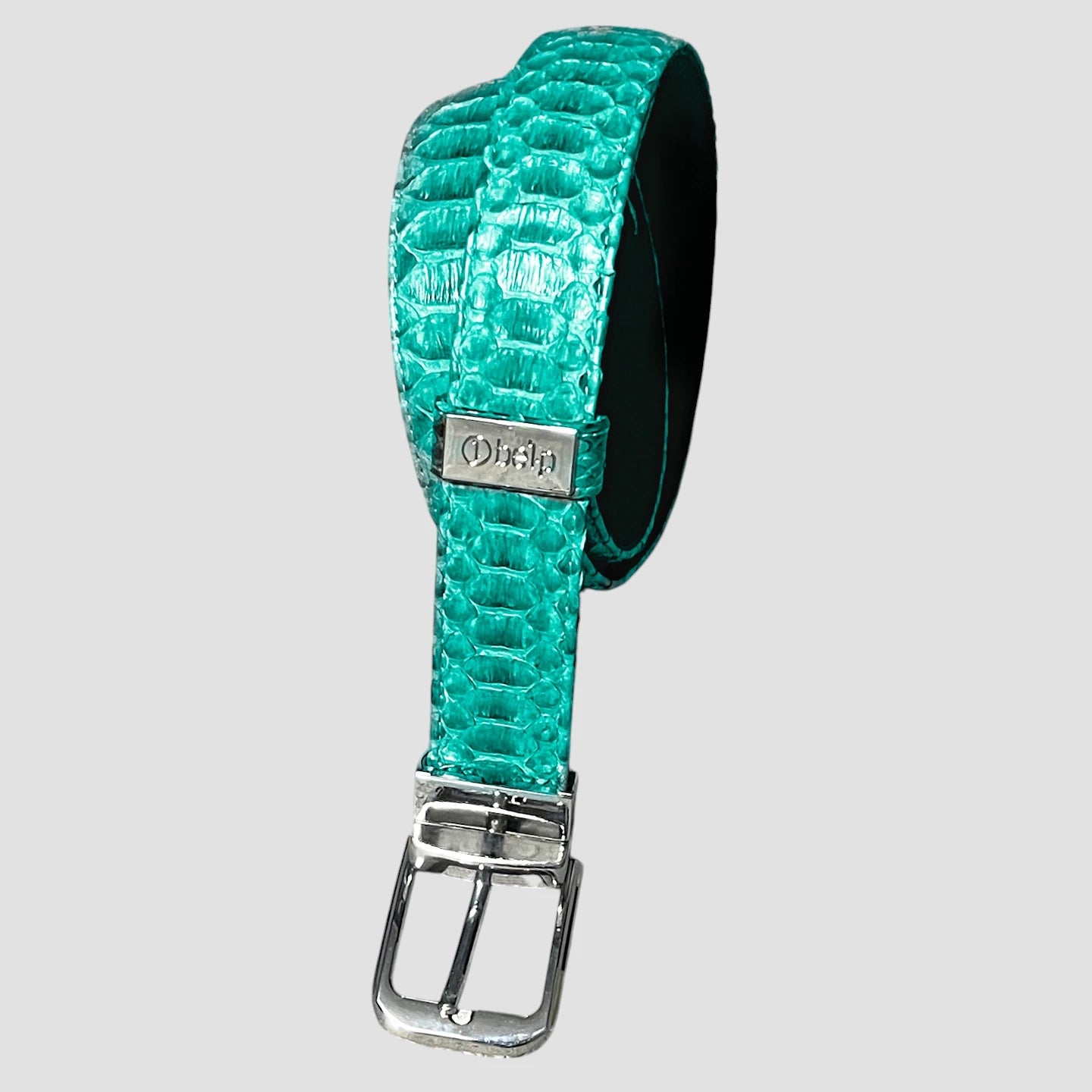 Python leather belt