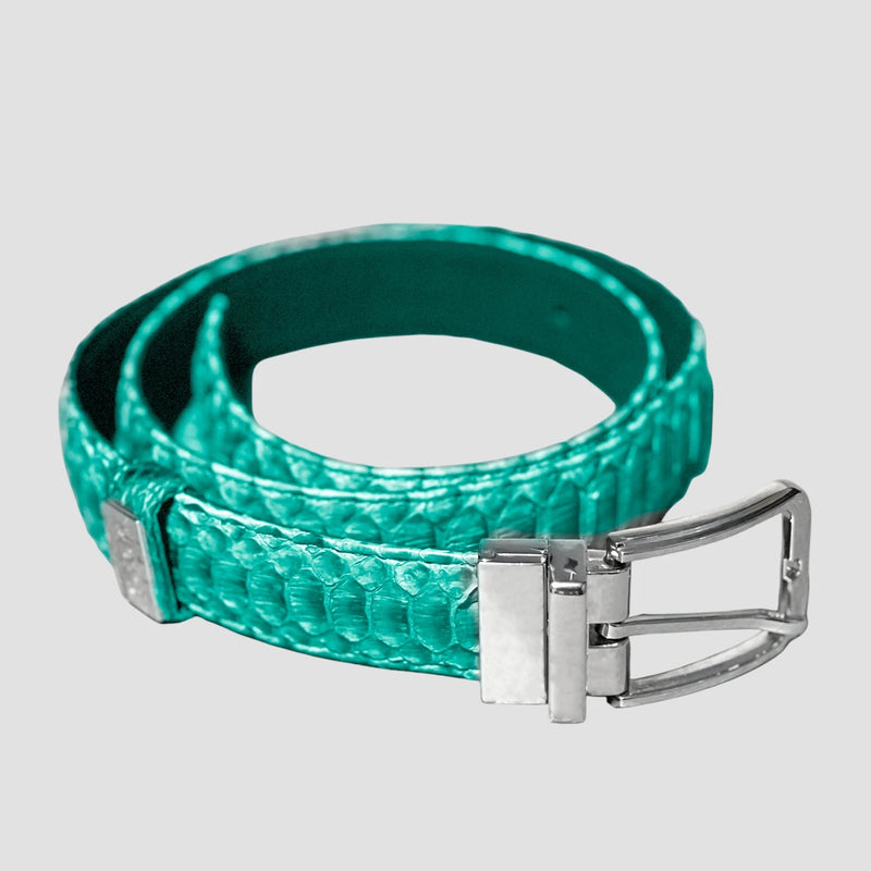 Python leather belt