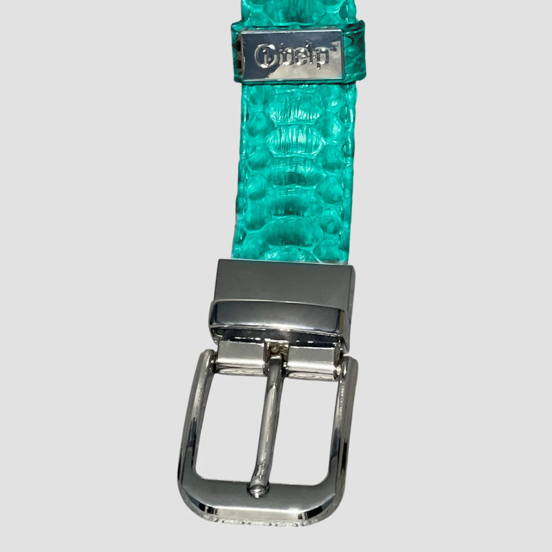 Python leather belt