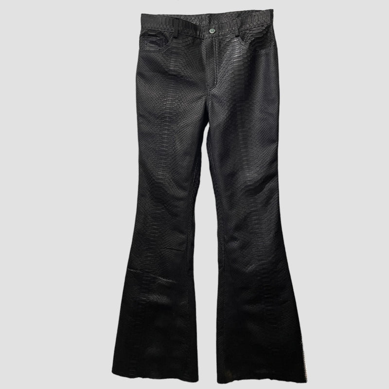 Python leather pants