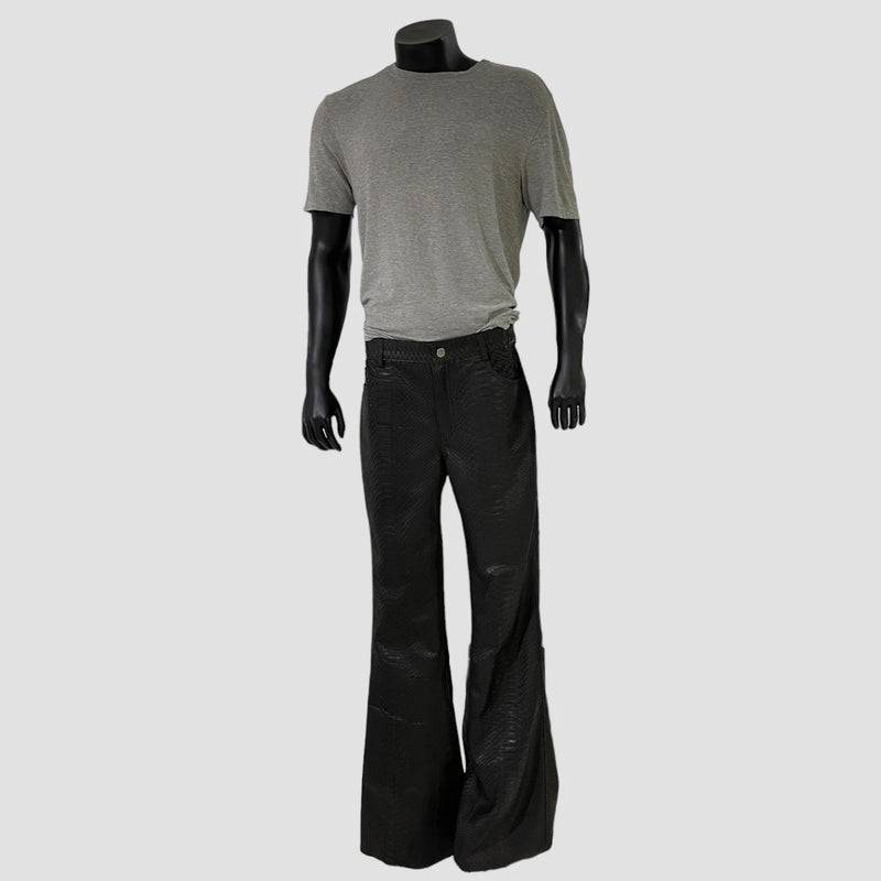 Python leather pants