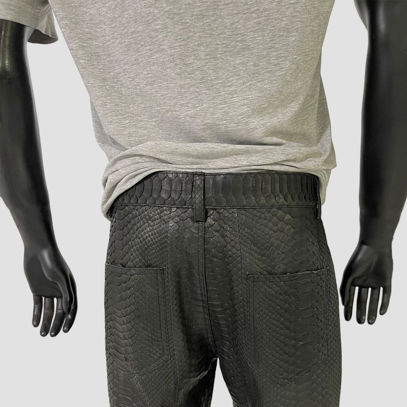 Python leather pants