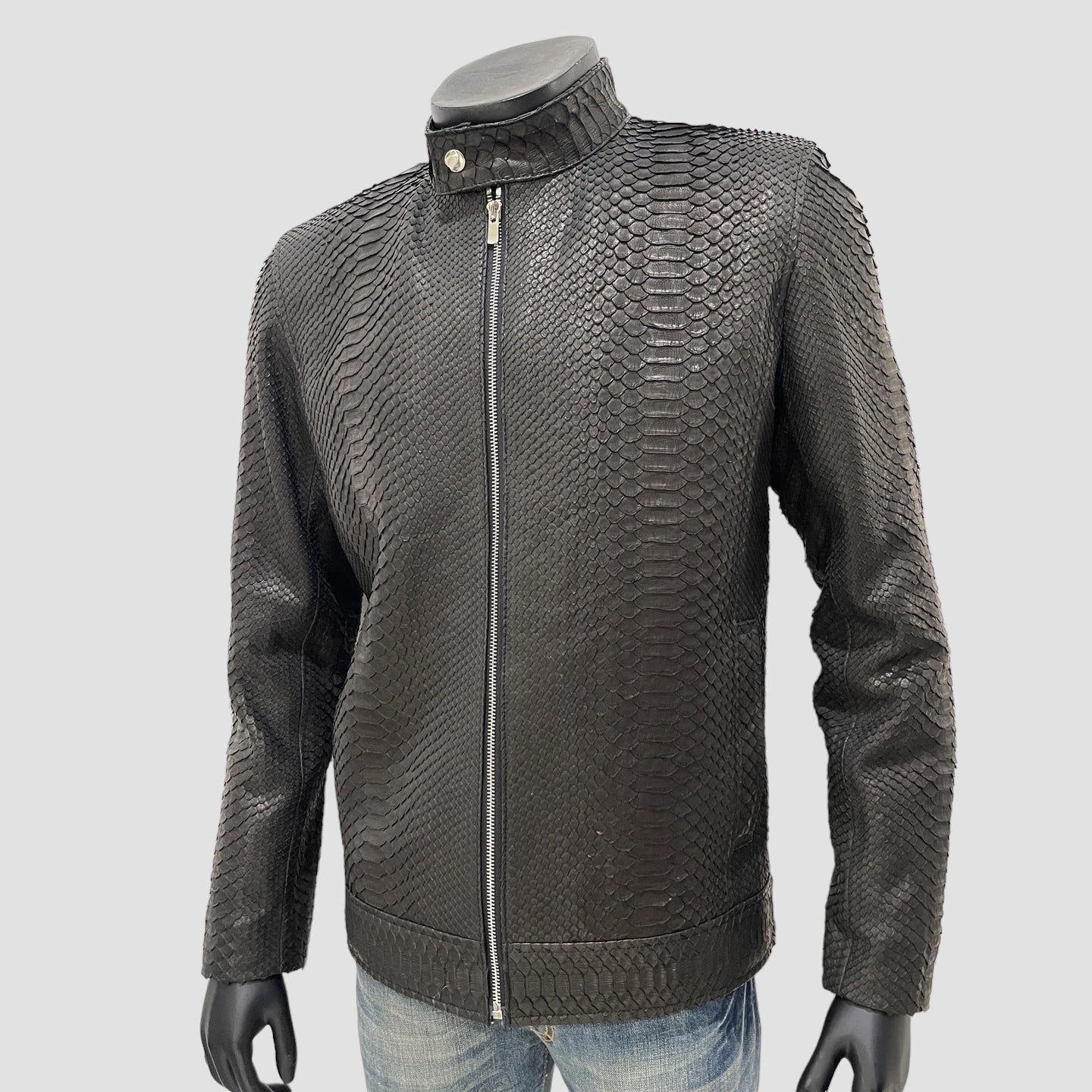 Python leather jacket