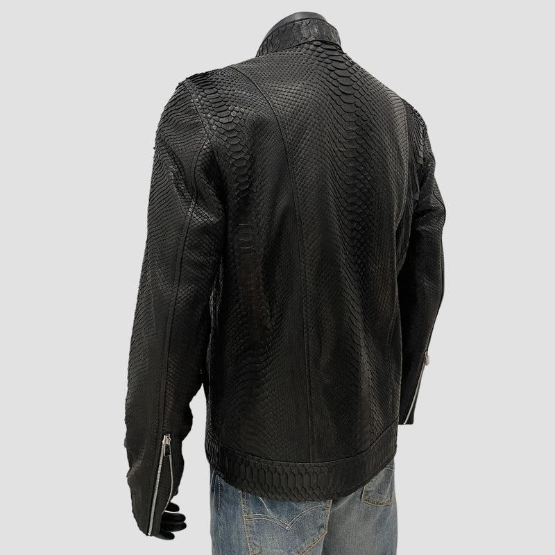 Python leather jacket