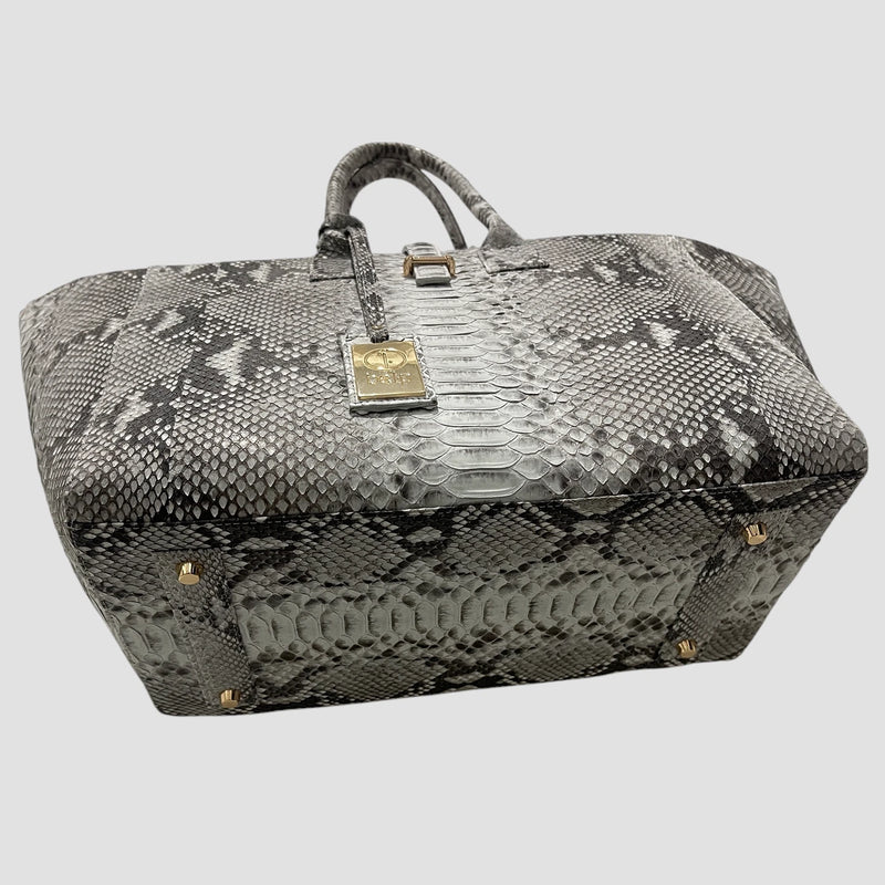 Python leather bag