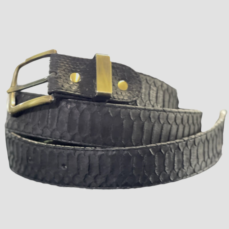Python leather belt