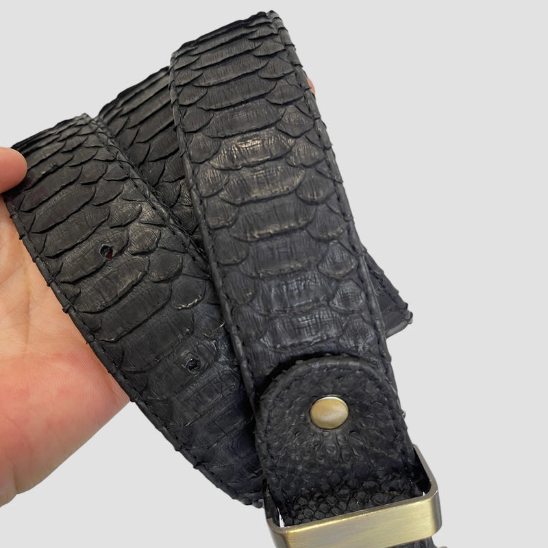 Python leather belt