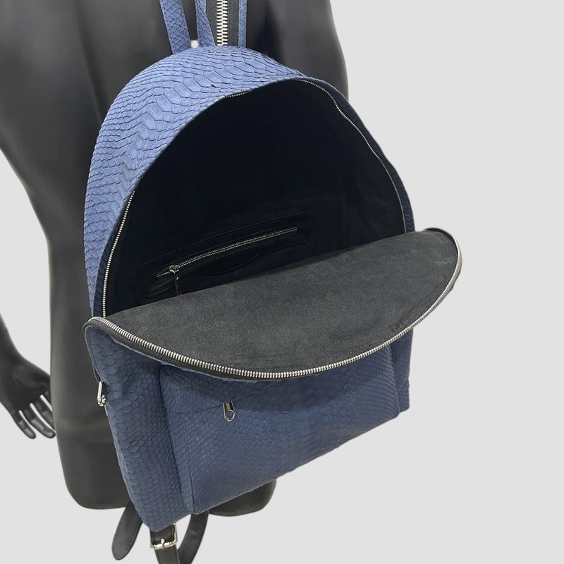 Python leather backpack