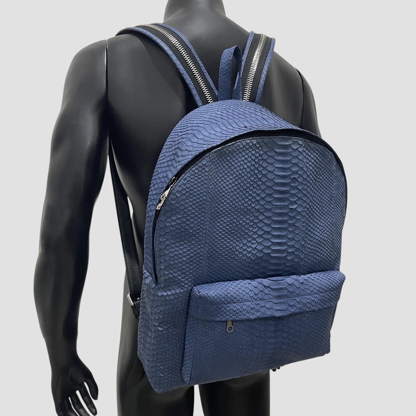 Python leather backpack