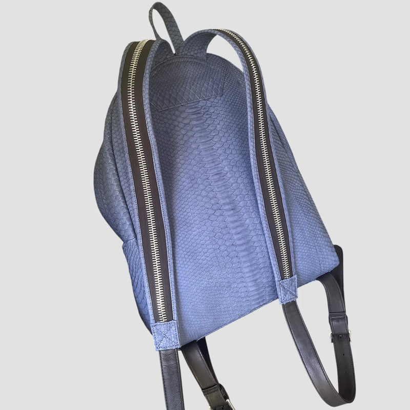 Python leather backpack