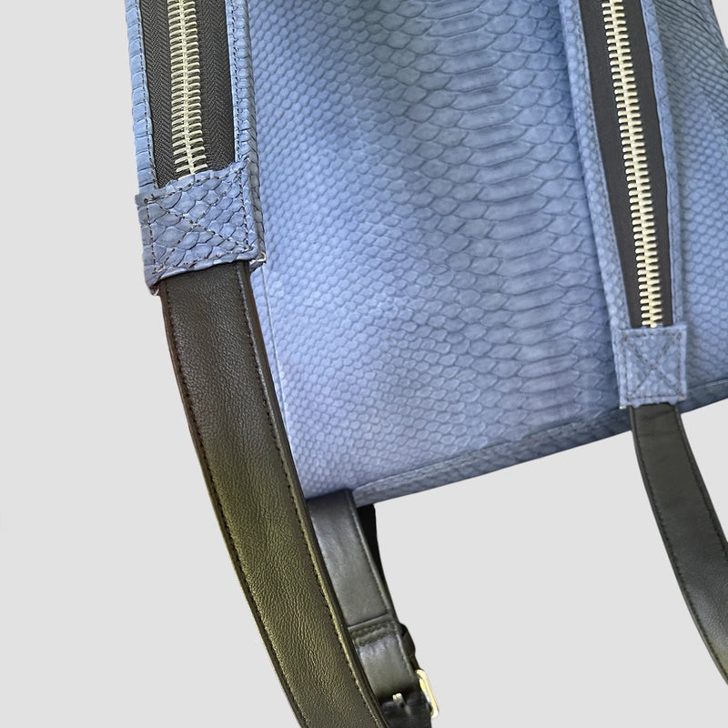 Python leather backpack