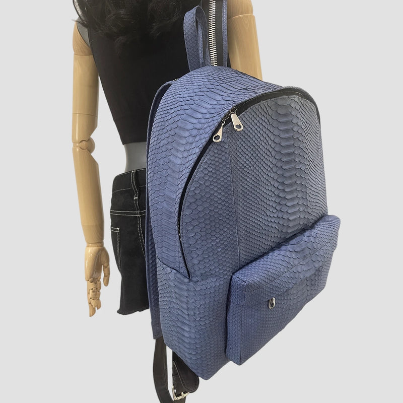 Python leather backpack