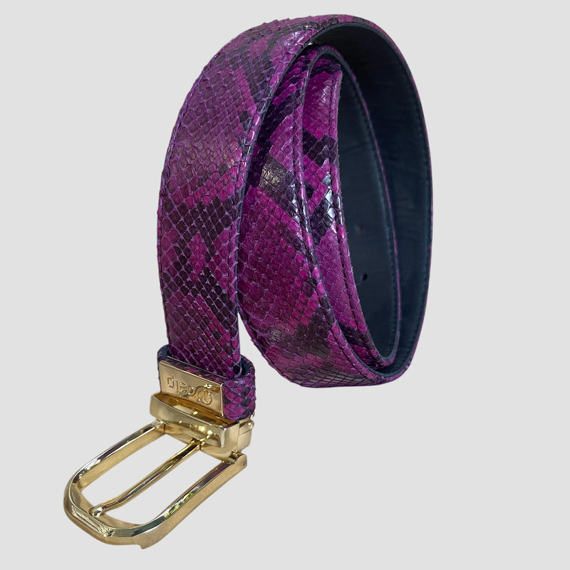 Python leather belt