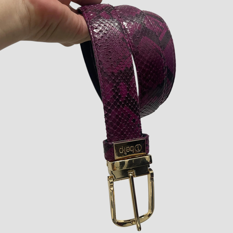 Python leather belt