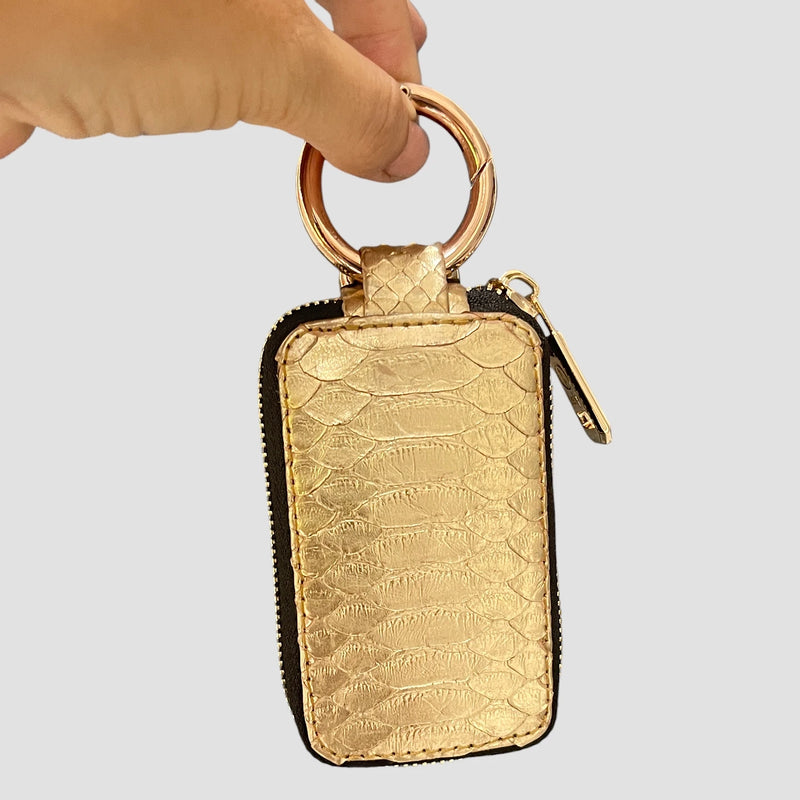 Python leather key case