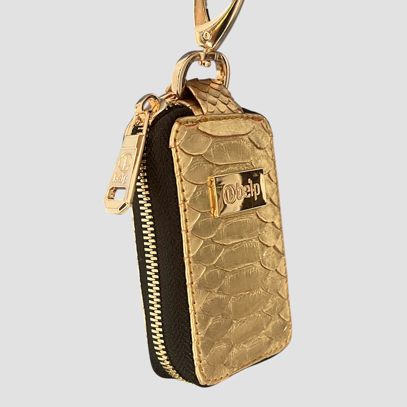 Python leather key case