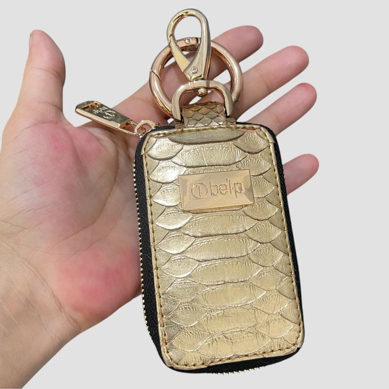 Python leather key case