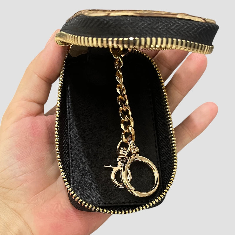 Python leather key case