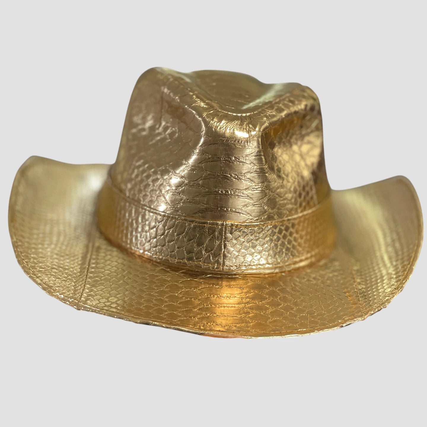 Python leather cowboy hat