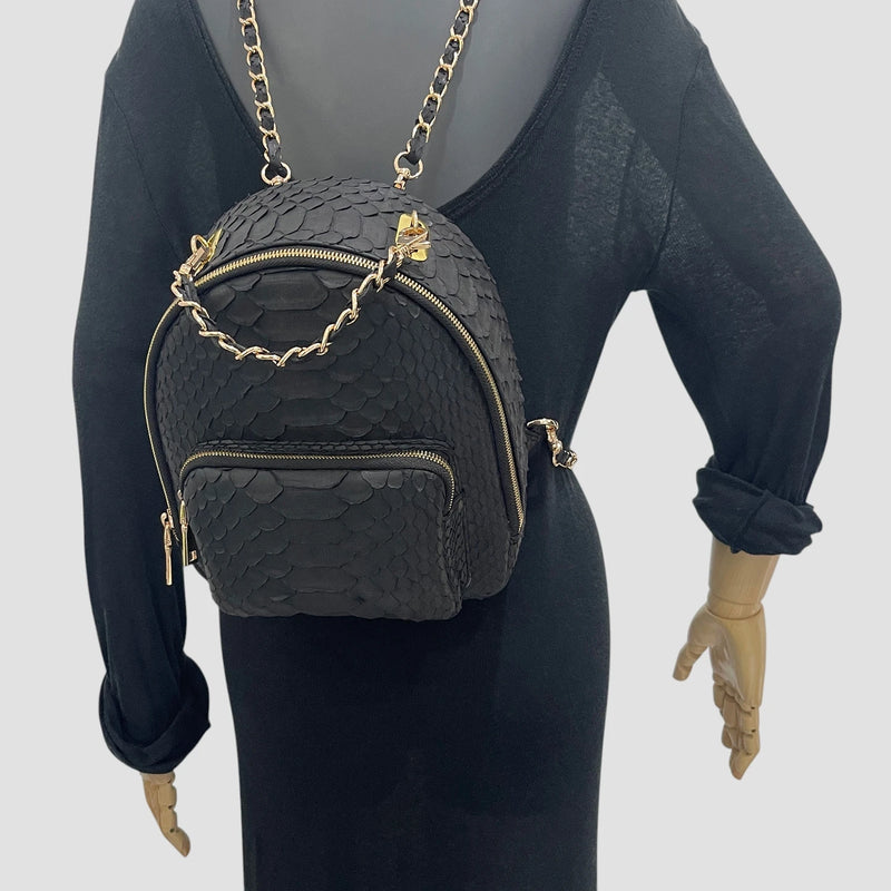 Dragon python leather backpack